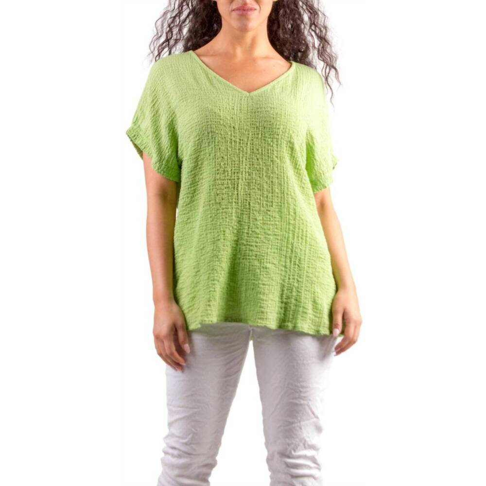 NEW GIGI MODA campana cotton top in lime